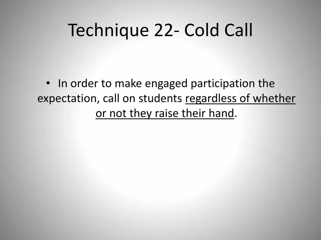 technique 22 cold call