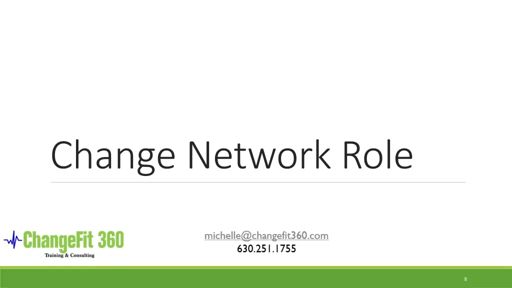 change network role