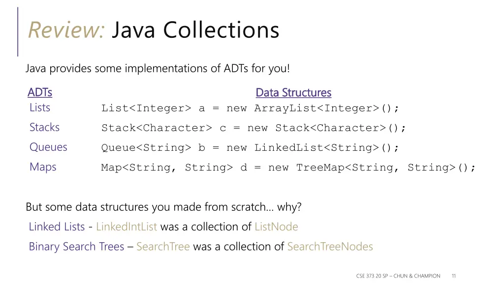 review java collections