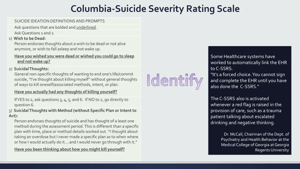 columbia suicide severity rating scale