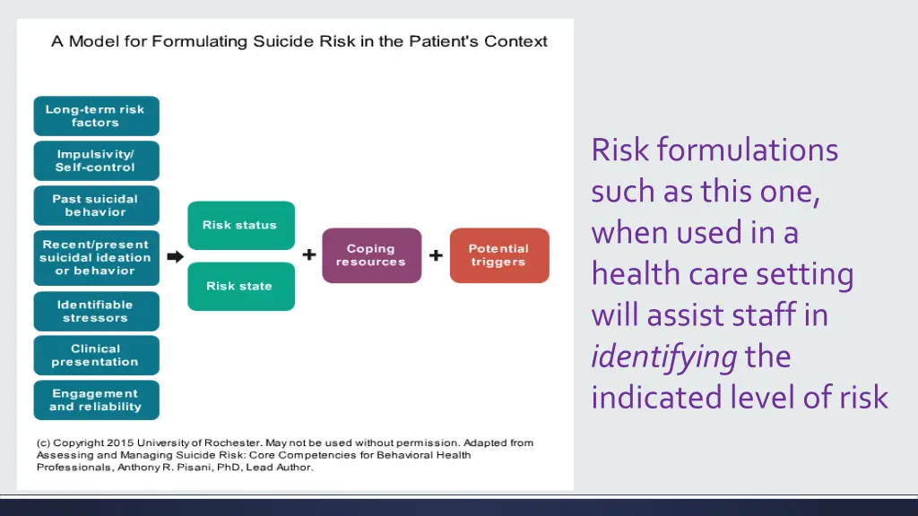 risk formulations such as this one when used