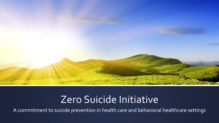 zero suicide initiative a commitment to suicide