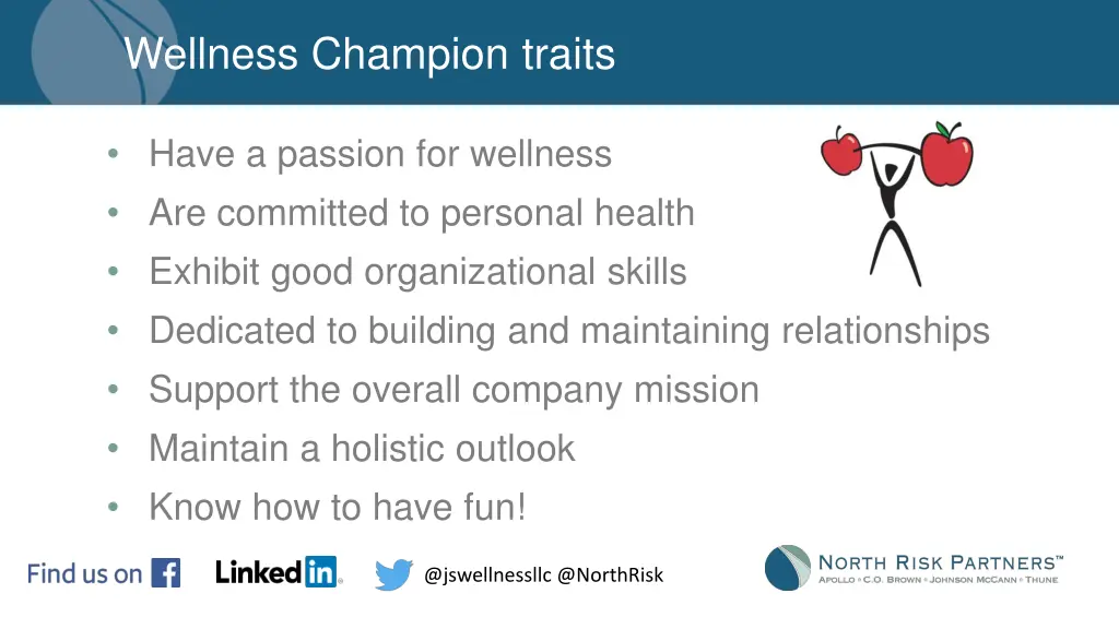 wellness champion traits