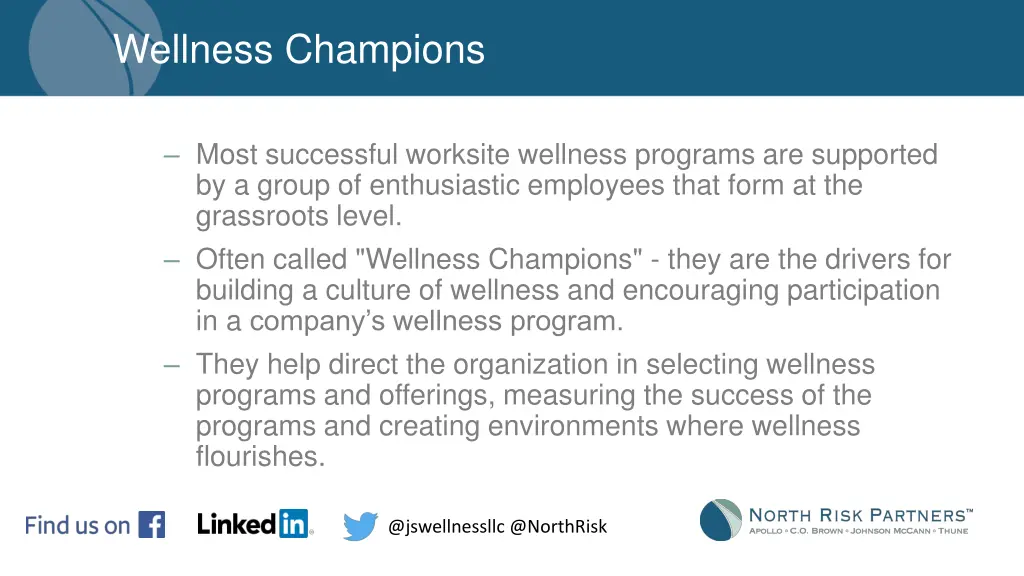 wellness champions