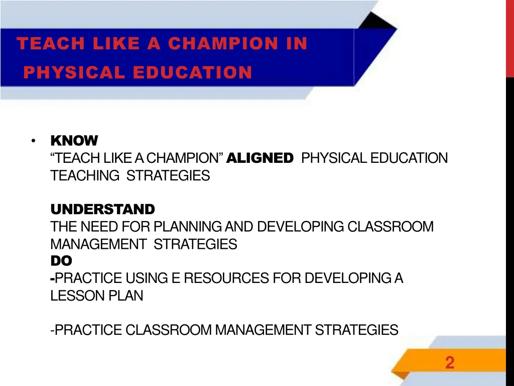 teach like a champion in physical education