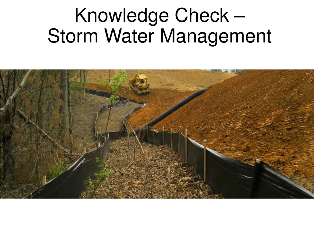 knowledge check storm water management