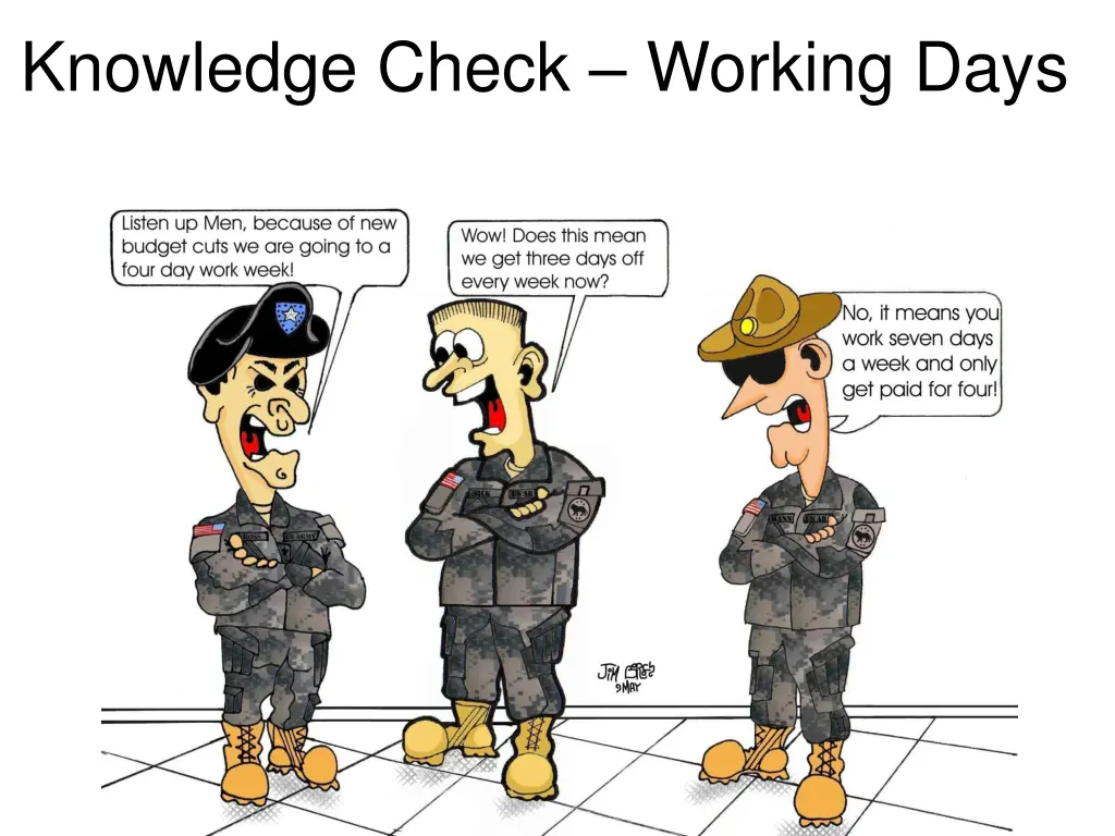 knowledge check working days