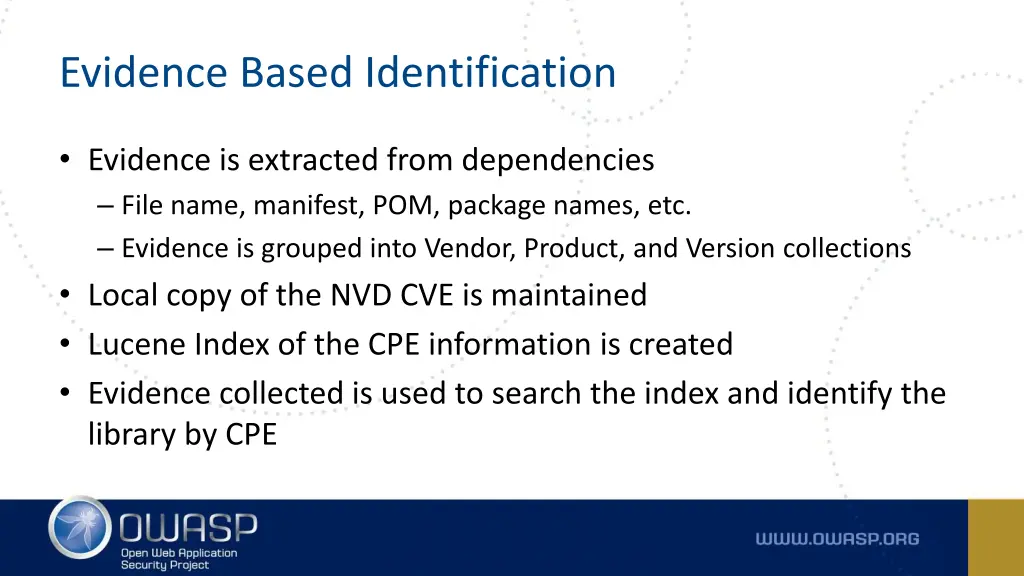 evidence based identification