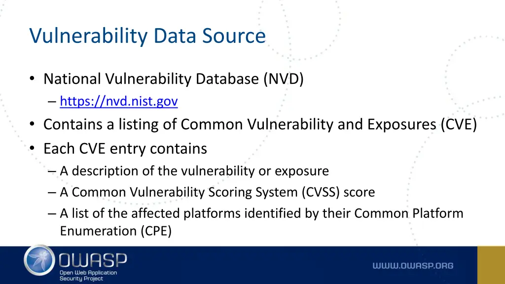 vulnerability data source