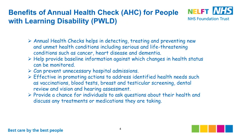 benefits of annual health check ahc for people