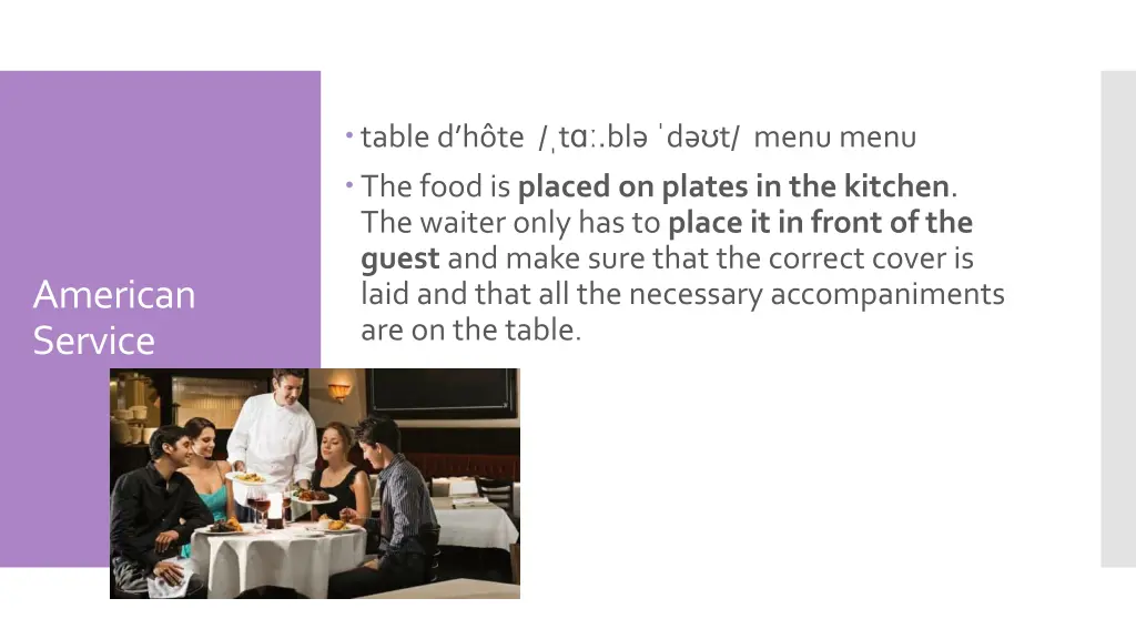 table d h te t bl d t menu menu the food