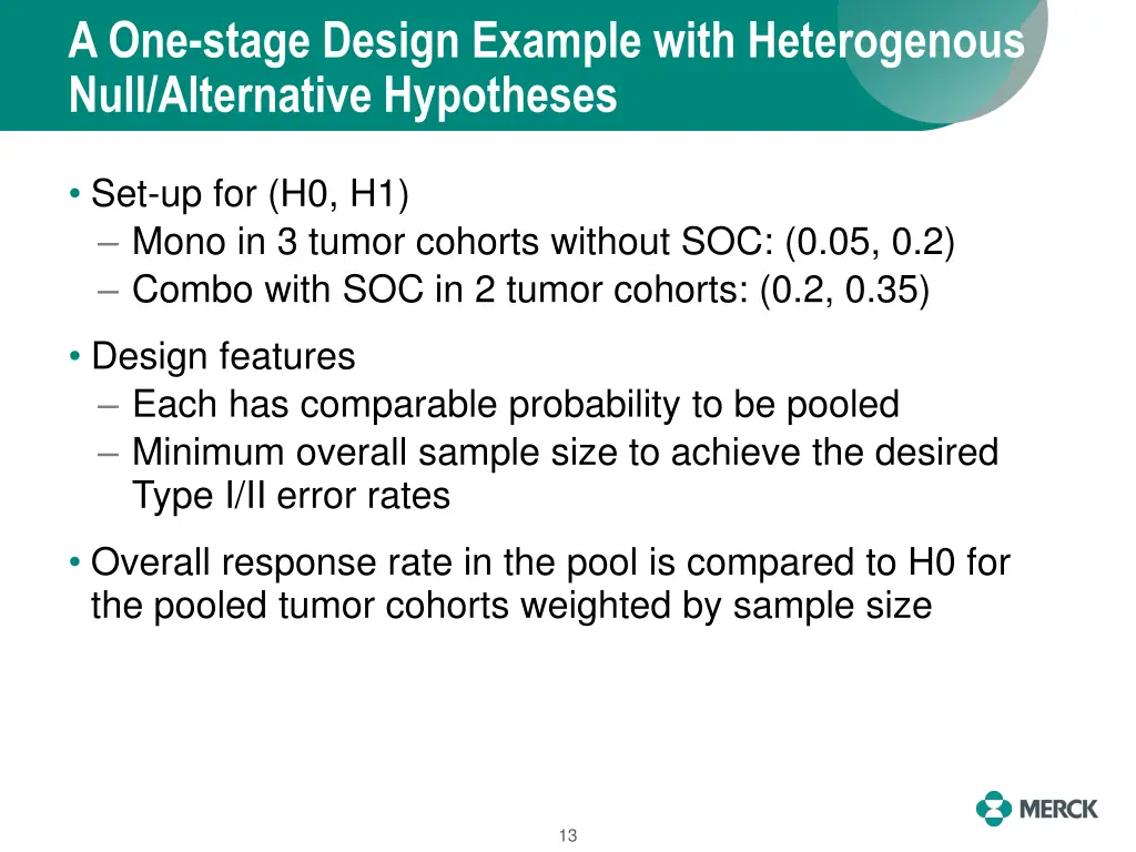 a one stage design example with heterogenous null