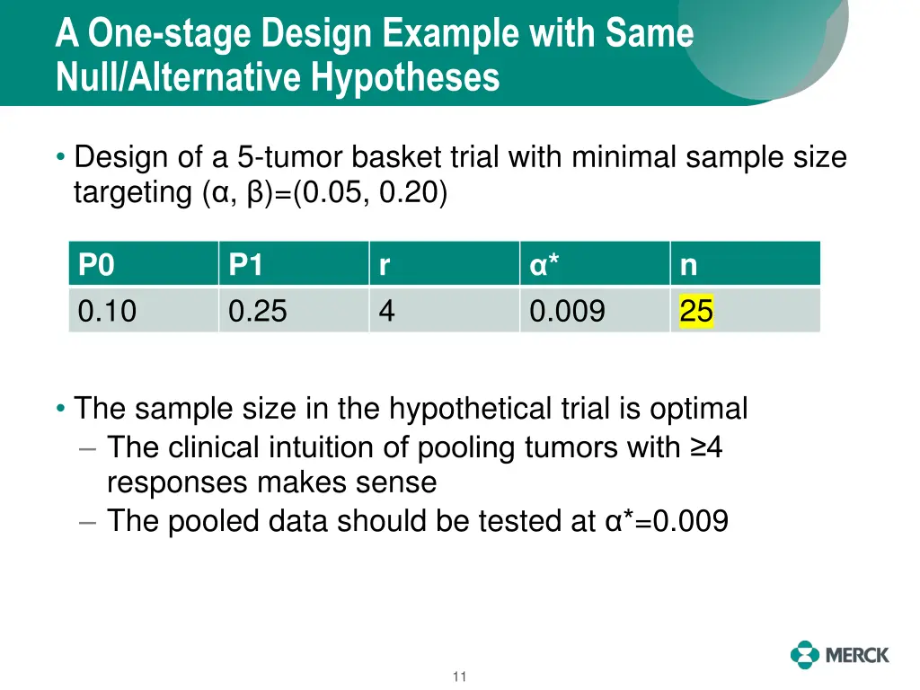 a one stage design example with same null