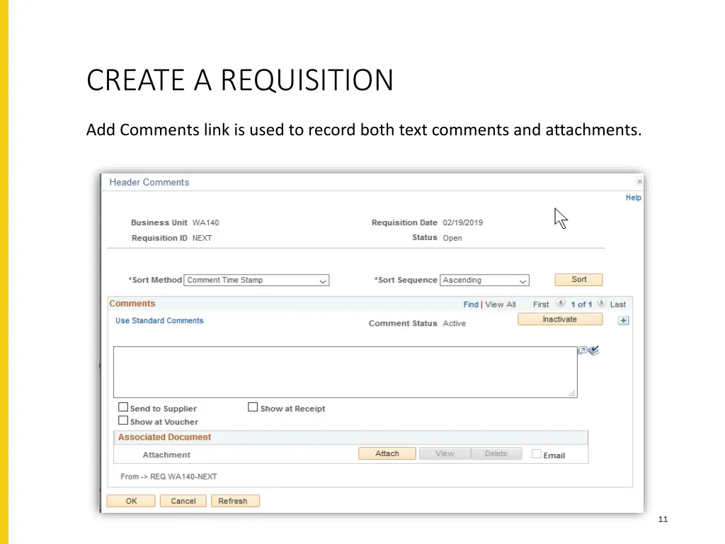 create a requisition 3