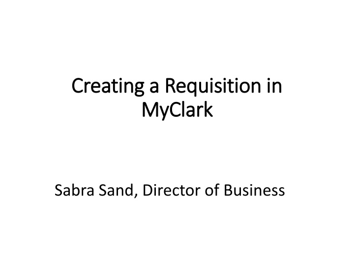 creating a requisition in creating a requisition