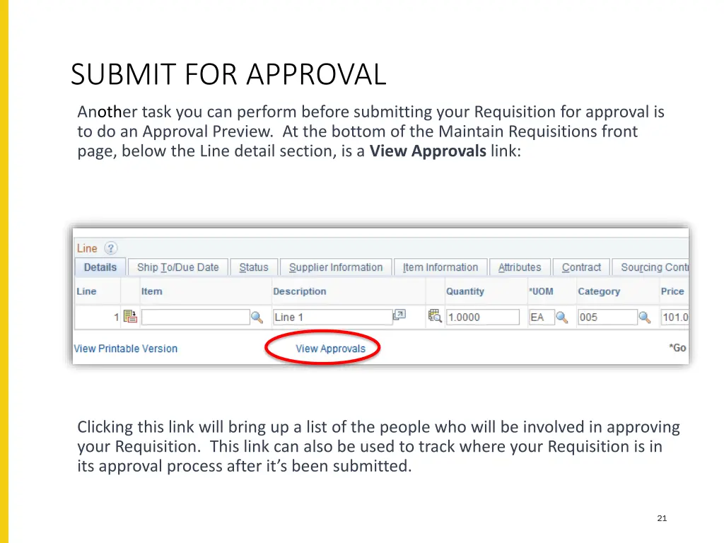 submit for approval