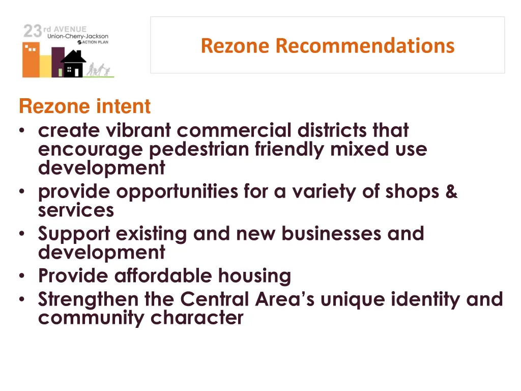 rezone recommendations