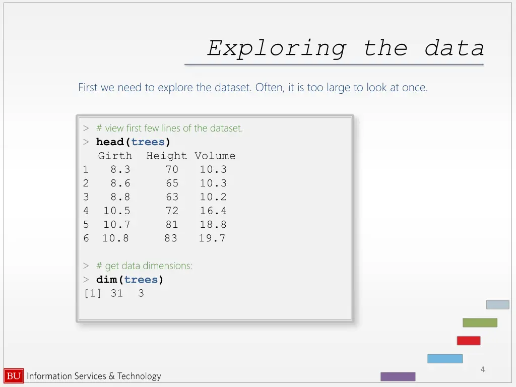 exploring the data 1