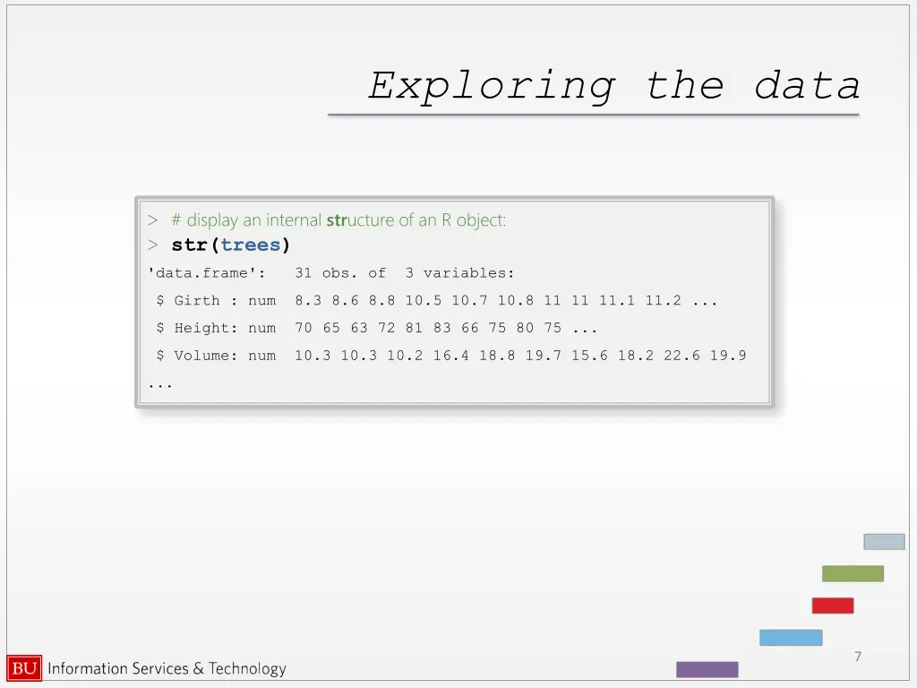 exploring the data 4