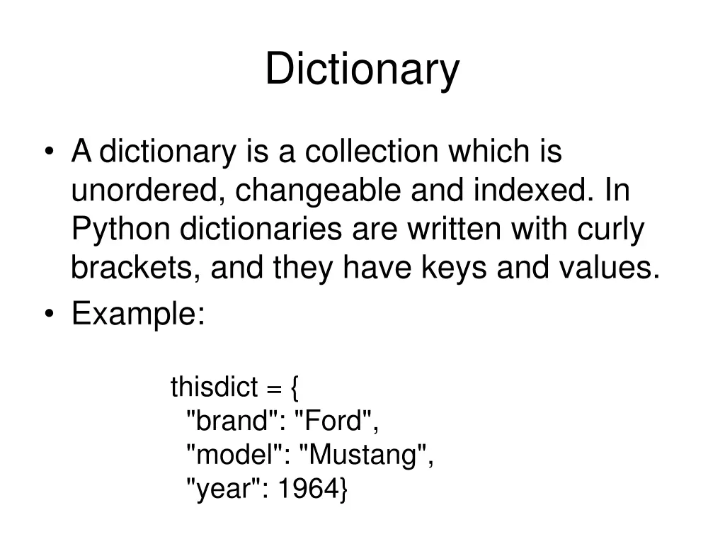 dictionary