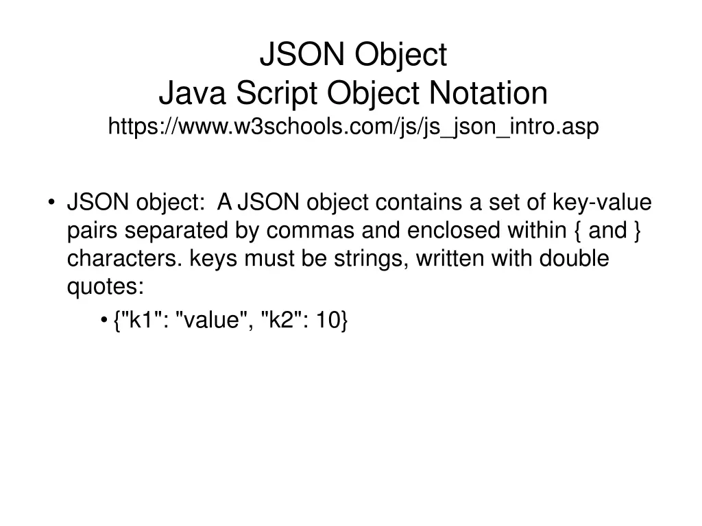 json object