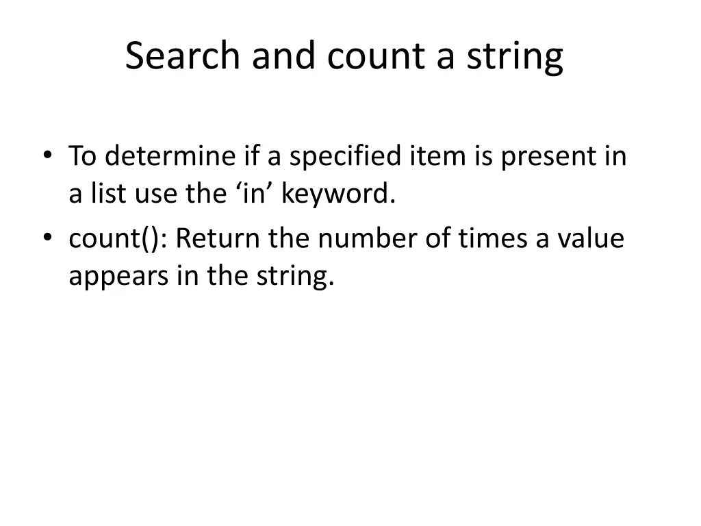 search and count a string