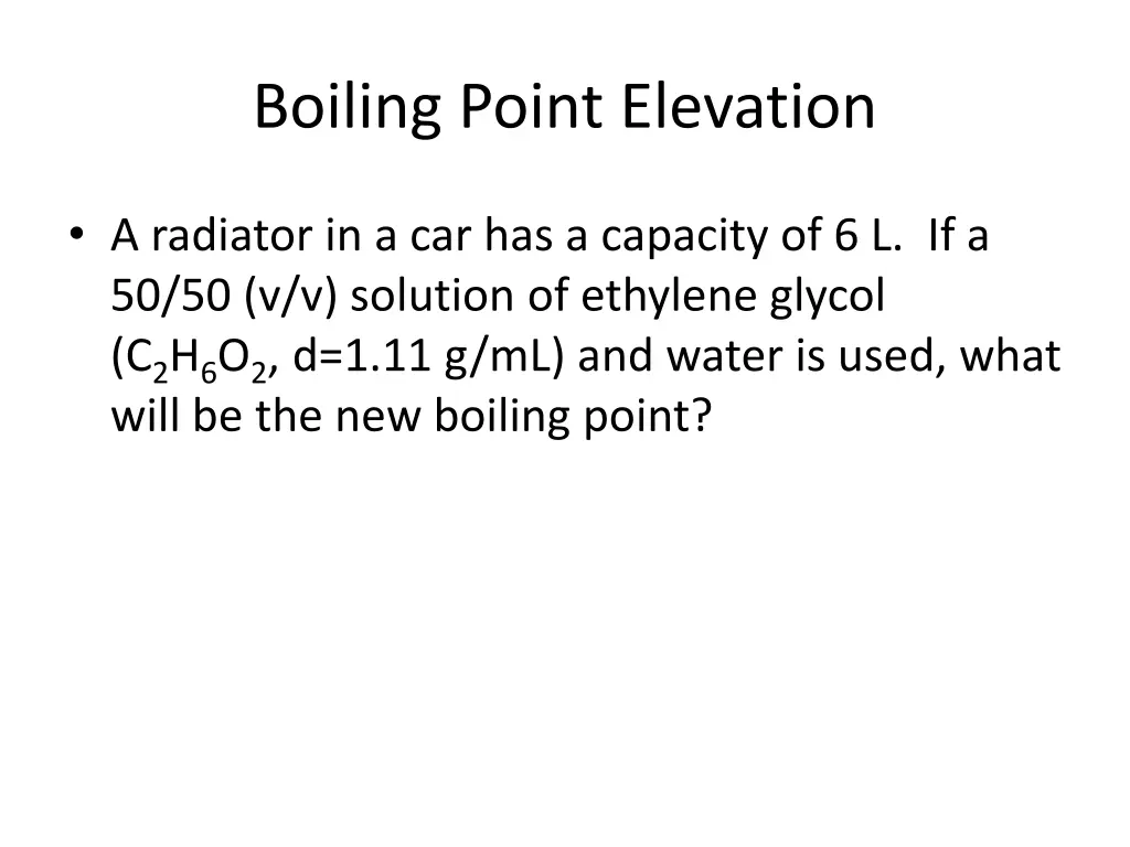 boiling point elevation 1