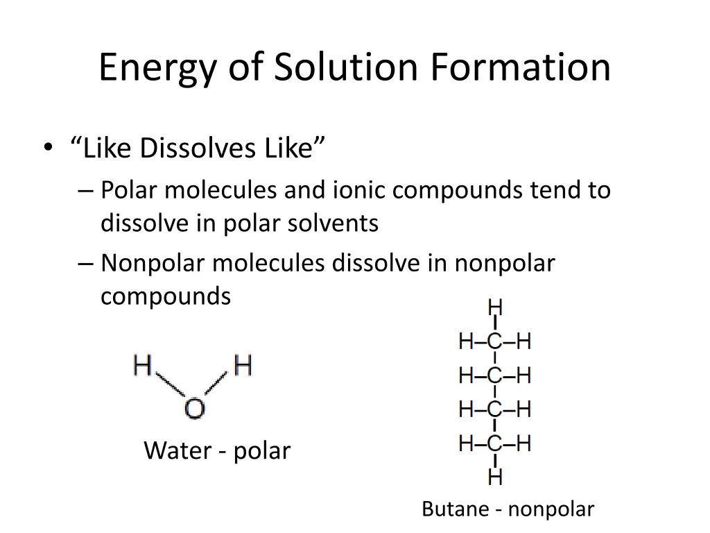 energy of solution formation