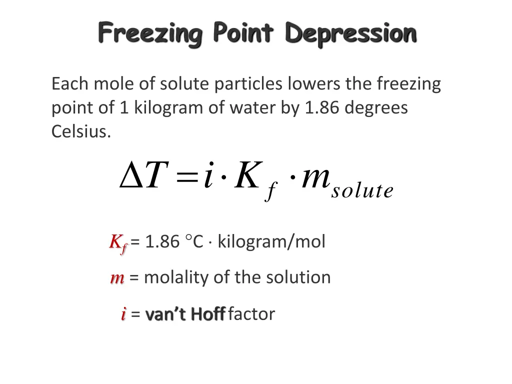 freezing point depression