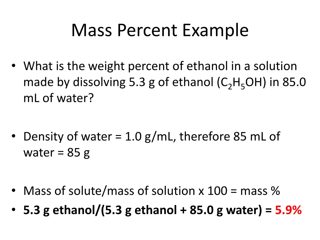 mass percent example 1