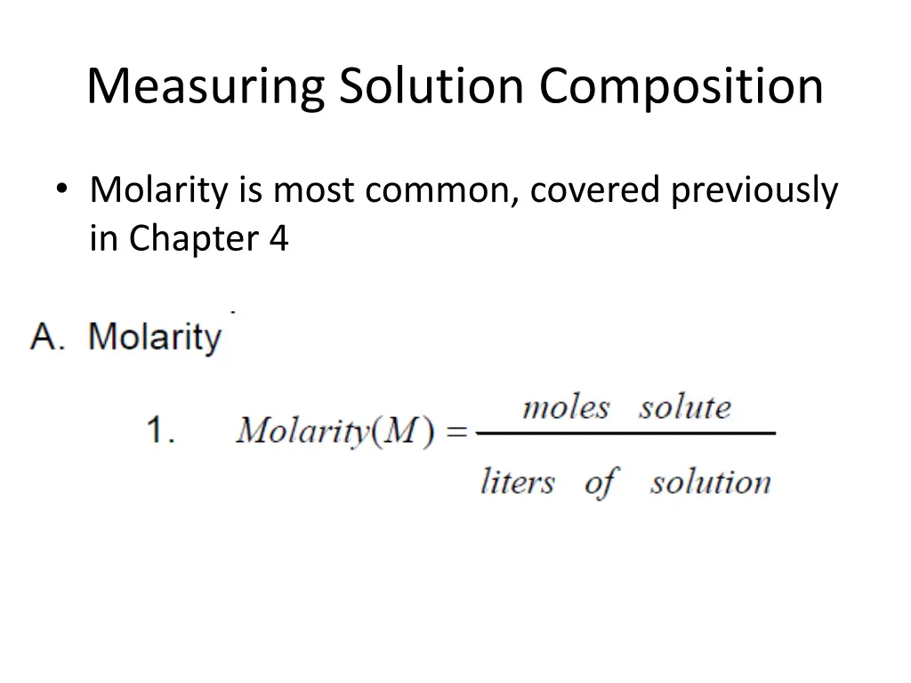 measuring solution composition