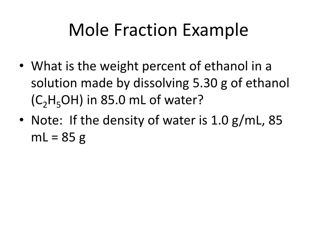 mole fraction example