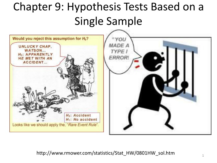 chapter 9 hypothesis tests based on a single