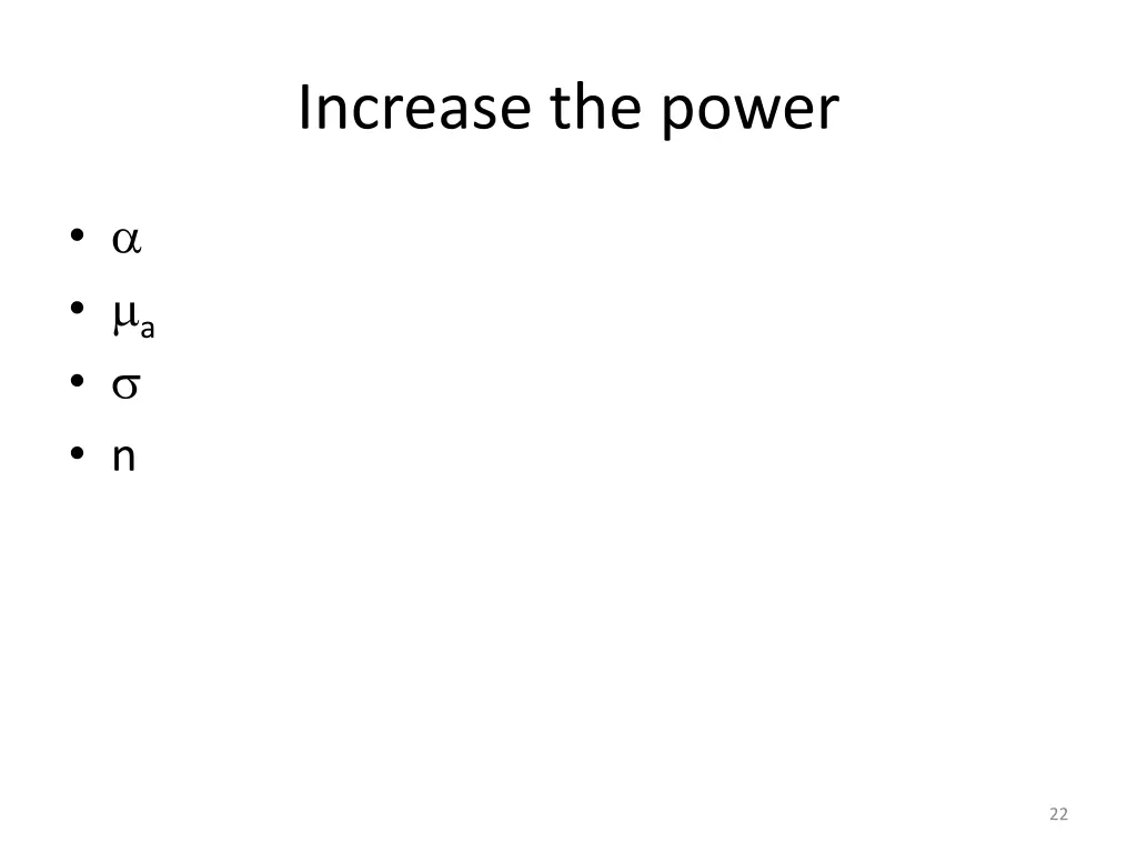 increase the power