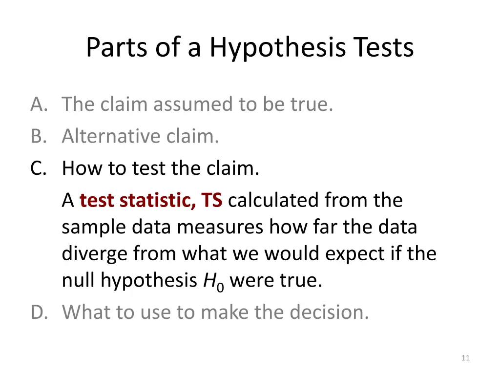 parts of a hypothesis tests 1