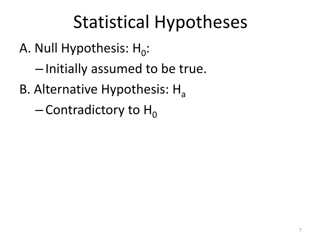 statistical hypotheses