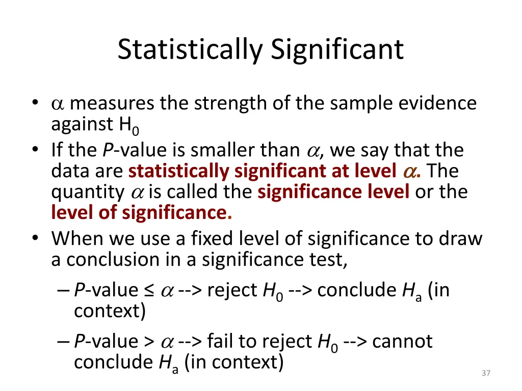 statistically significant