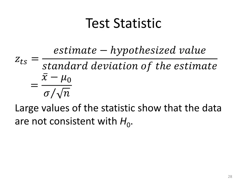 test statistic 1