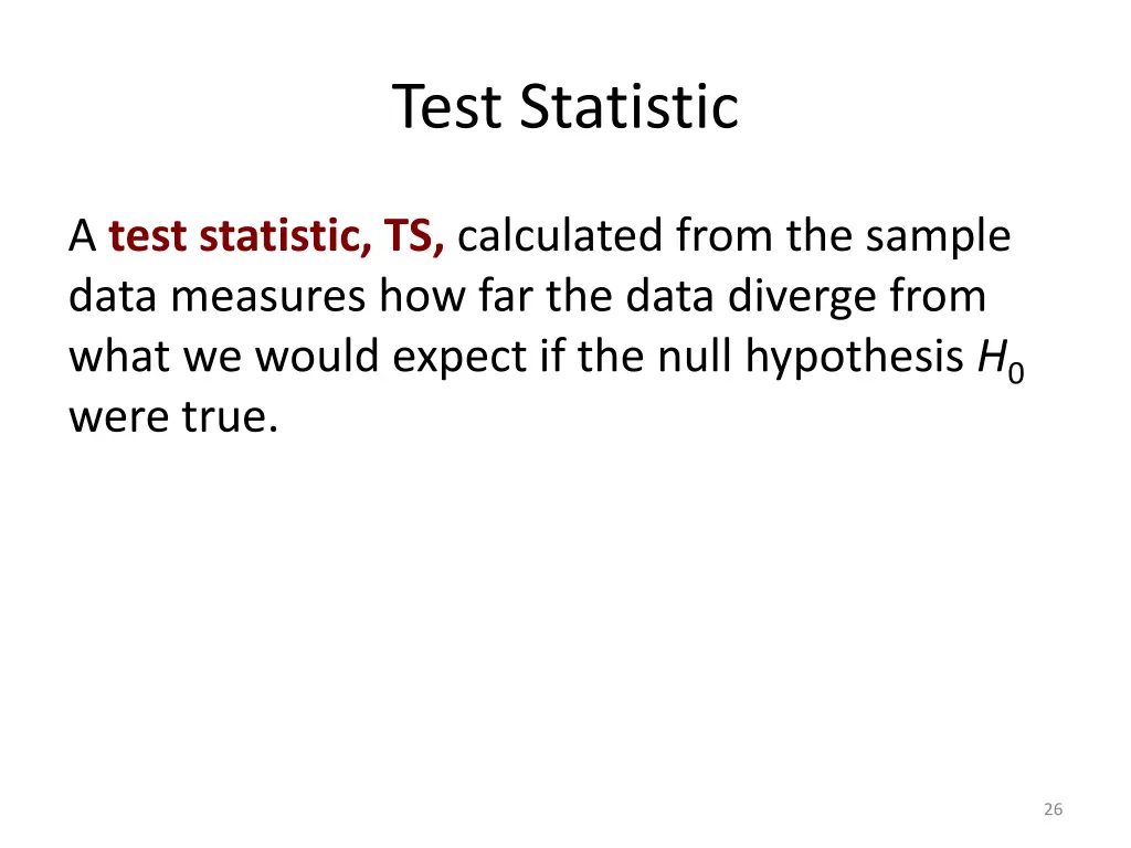 test statistic