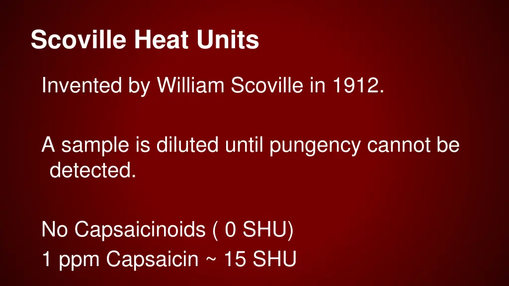 scoville heat units