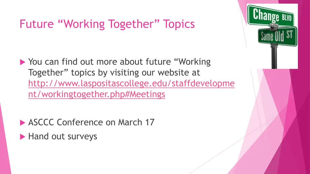 future working together topics