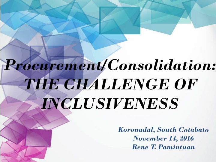 procurement consolidation the challenge