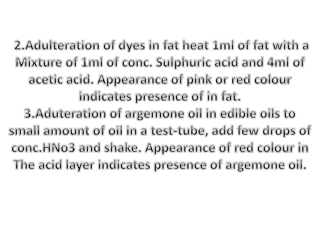 2 adulteration of dyes in fat heat