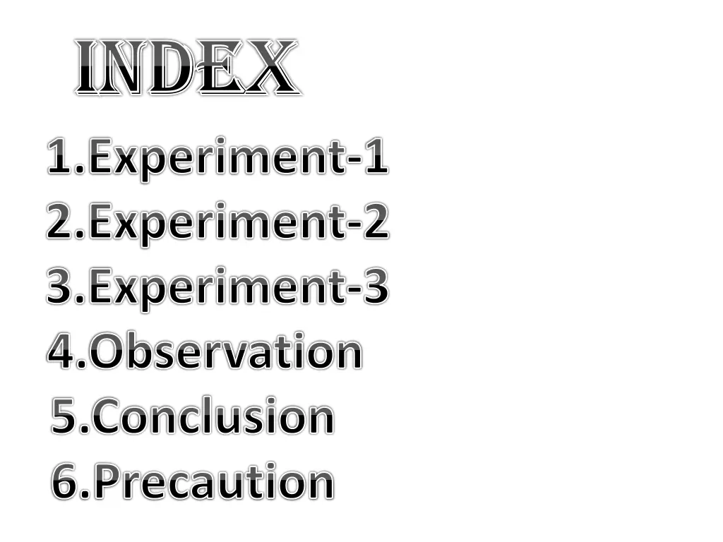 index index 1 experiment 1 2 experiment