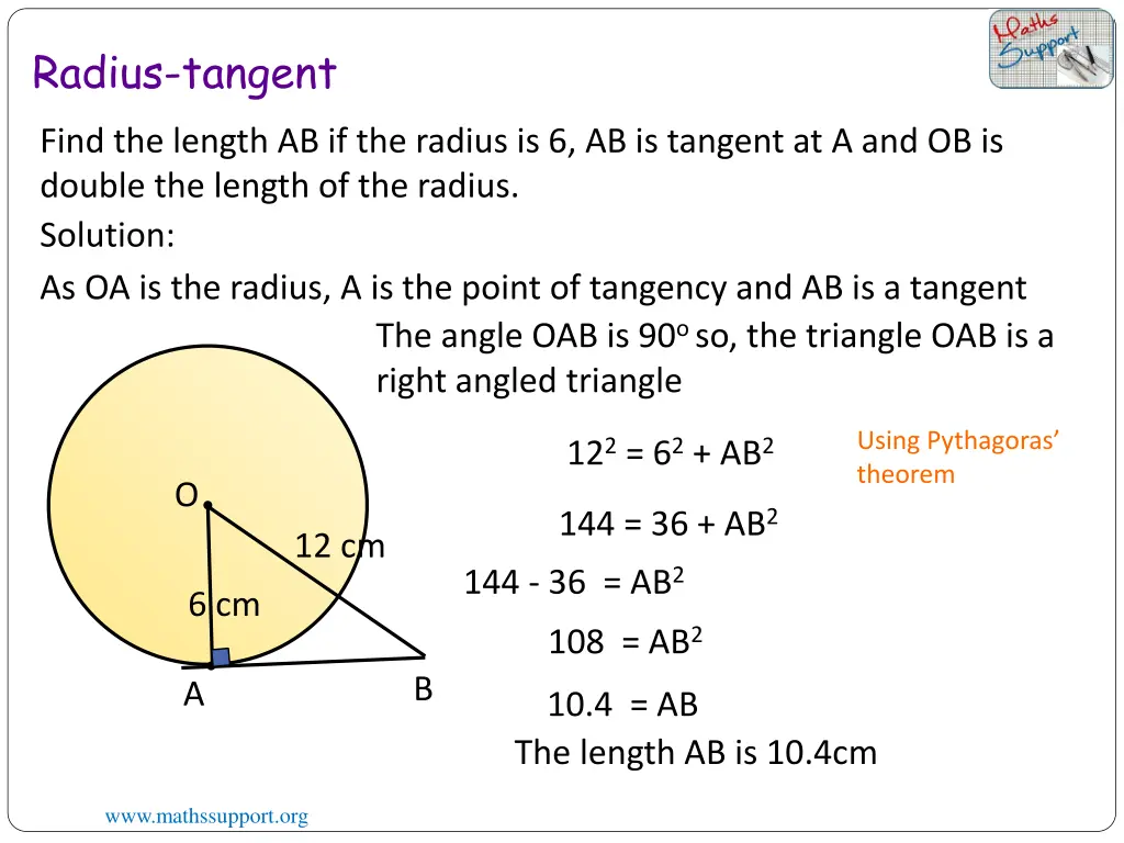 radius tangent 1