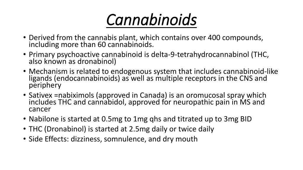 cannabinoids cannabinoids