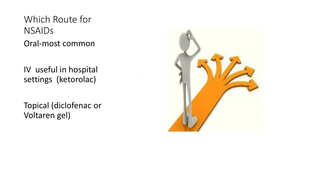 which route for nsaids oral most common