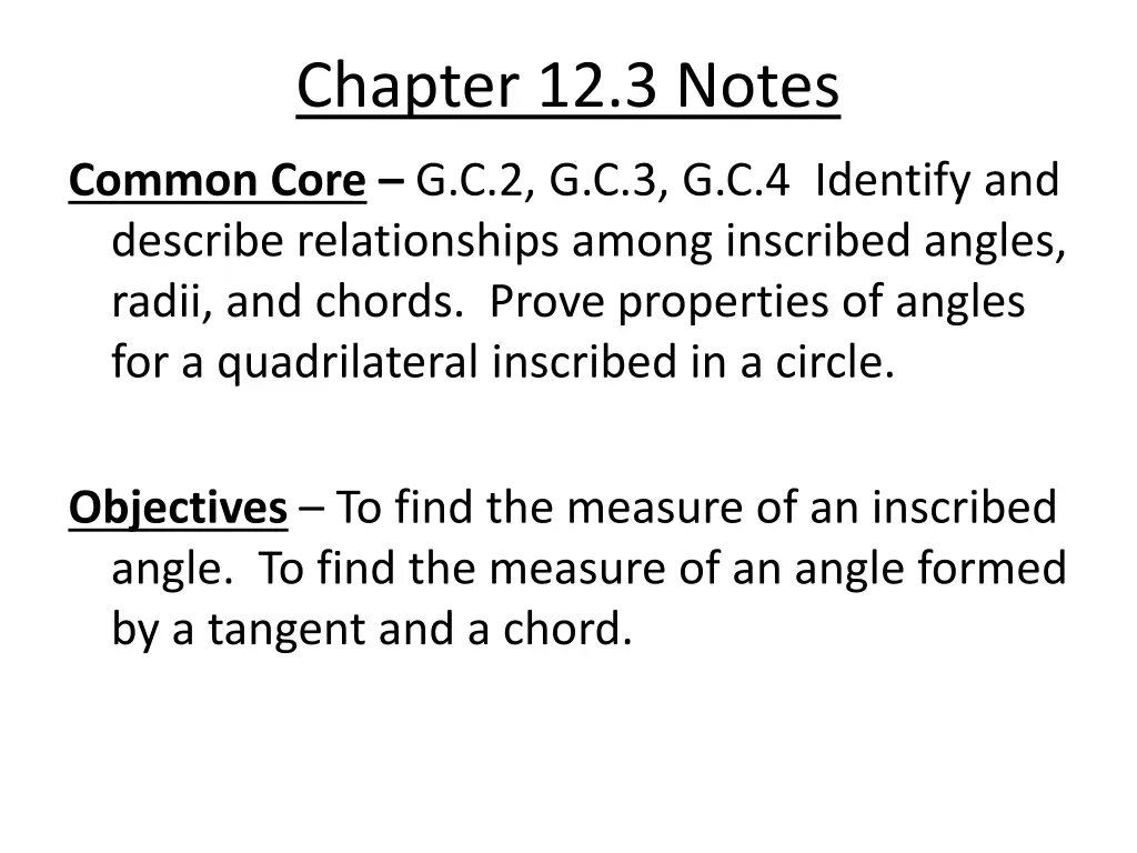 chapter 12 3 notes