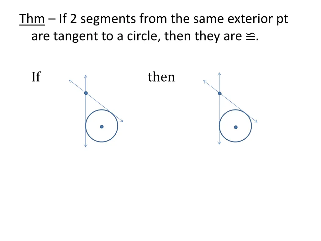 thm if 2 segments from the same exterior