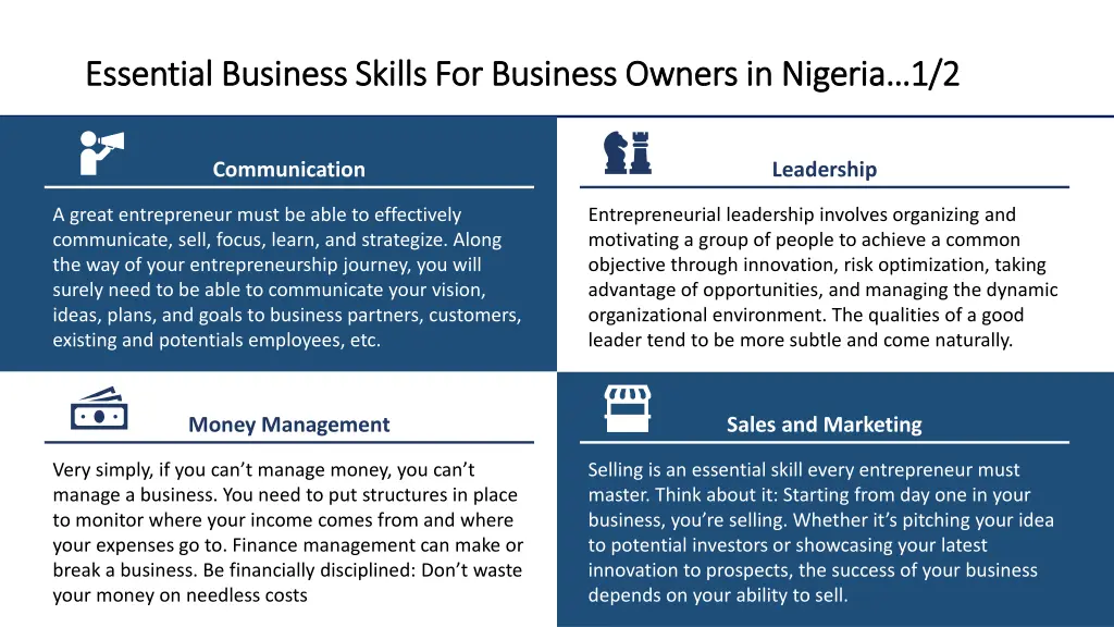 essential business skills for business owners